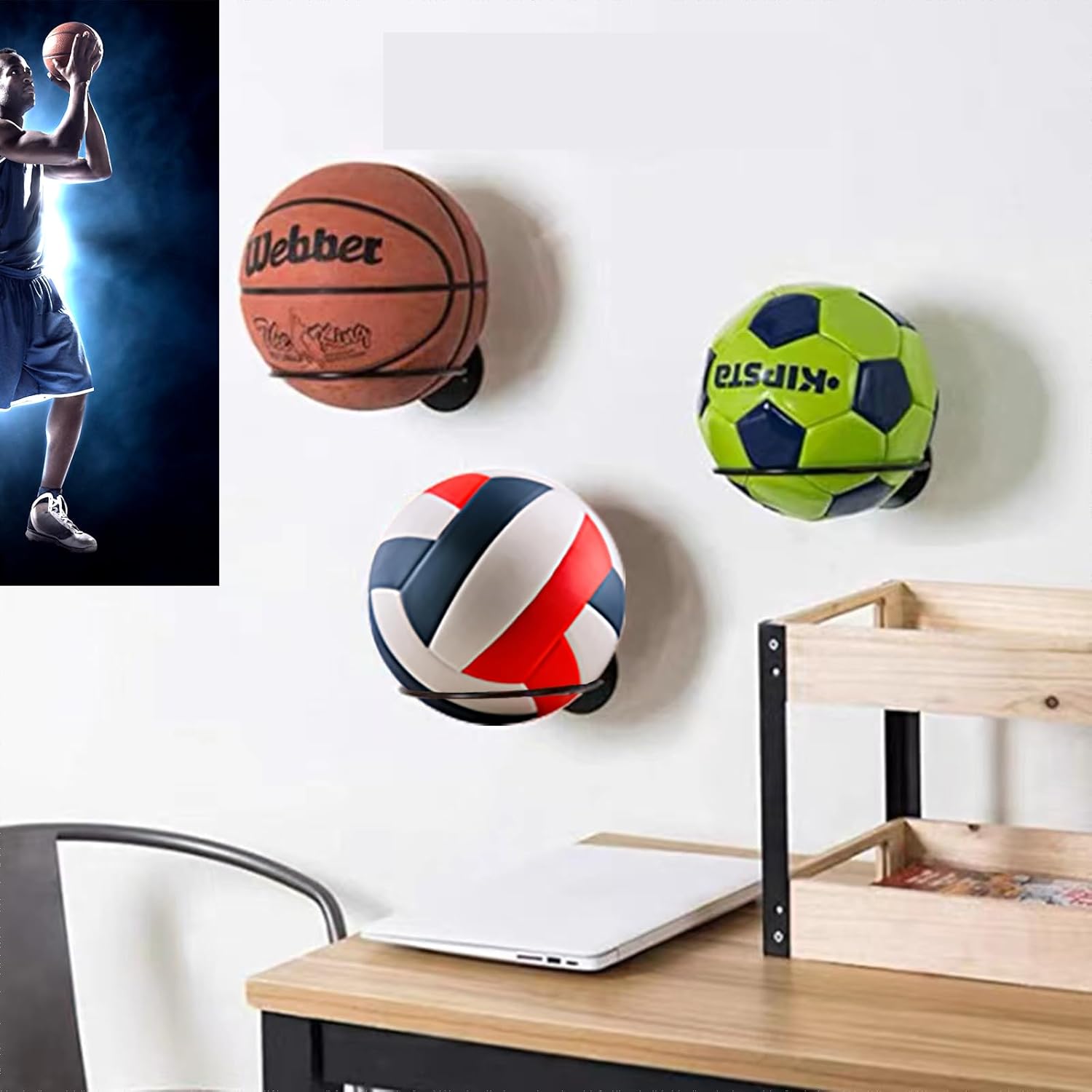 Produtos de suporte de bola de metal para suporte de basquete e futebol